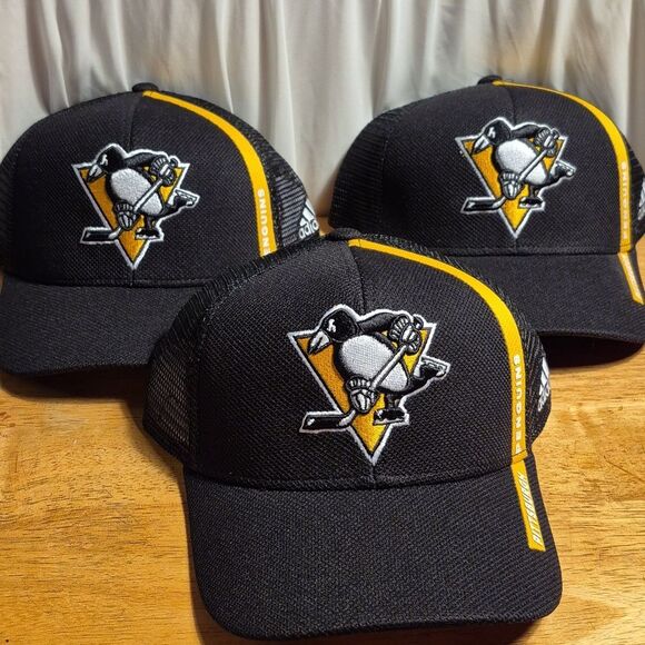 Adidas Pittsburgh Penguins Trucker Snapback Hat - New - Picture 9 of 9